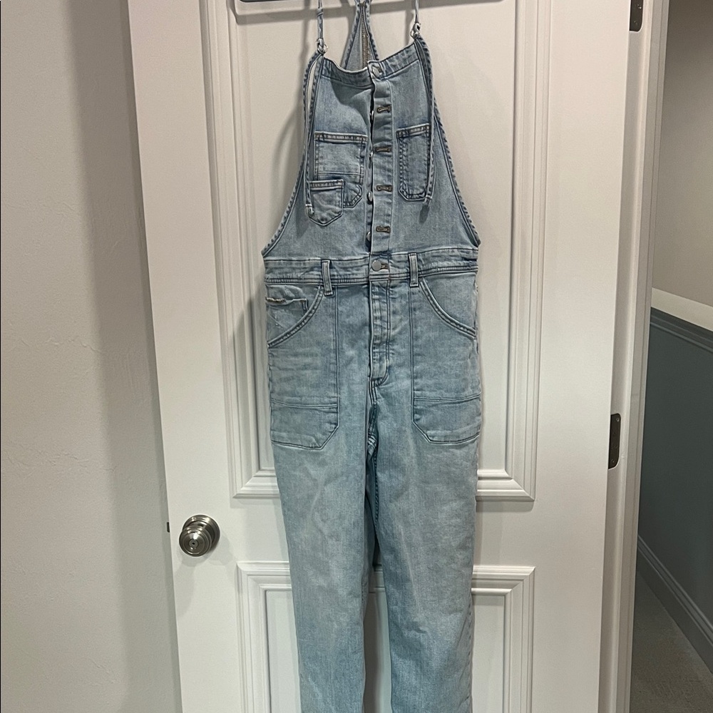Pilcro by Anthropologie Light Blue Denim Overalls